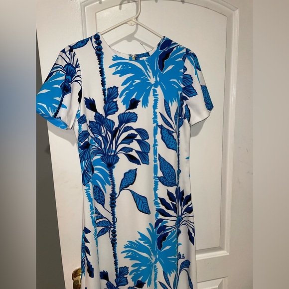 New! Lilly Pulitzer Charlee Blue Floral Maxi Dress Coconut Oversized 🩵 size 00 - Picture 13 of 15